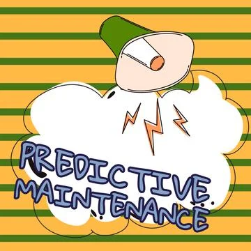 Writing displaying text Predictive Maintenance. Business showcase Predict when 스톡 일러스트