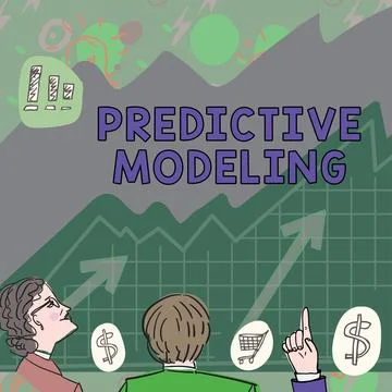 Writing displaying text Predictive Modeling. Business showcase maintenance Stock Illustration