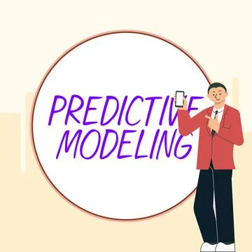 Writing displaying text Predictive Modeling. Internet Concept maintenance Stock Illustration
