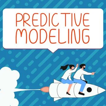 Writing displaying text Predictive Modeling. Business showcase maintenance Stock Illustration