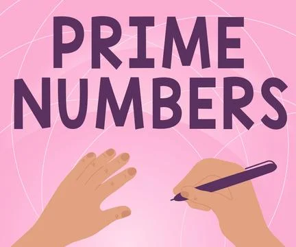 Writing displaying text Prime Numbers. Internet Concept a positive integer Stockillustratie