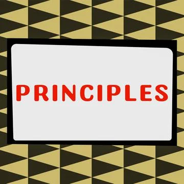 Writing displaying text Principles. Business concept fundamental truth that Stock-Illustration