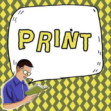 Writing displaying text Print. Concept meaning involving transfer of text or 스톡 일러스트