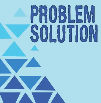 Writing displaying text Problem Solution. Word Written on solving consists of Stock Illustration