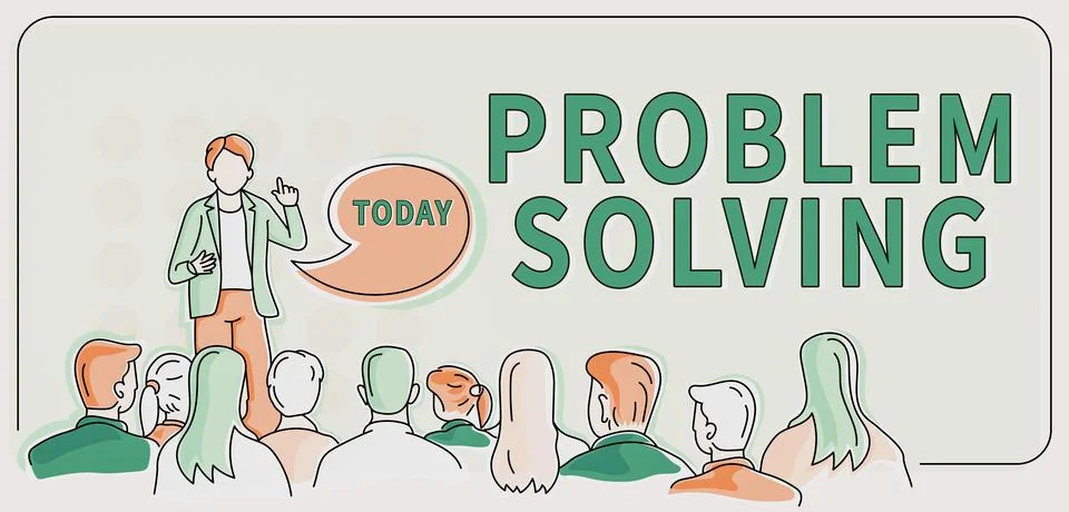 Writing displaying text Problem Solving. Business approach having a good capa Illustrazione stock