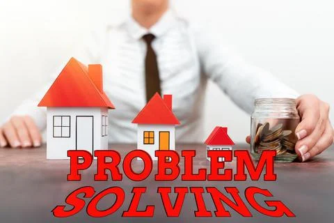 Writing displaying text Problem Solving. Business idea process of finding Foto stock