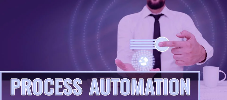 Writing displaying text Process AutomationTransformation Streamlined Robotic To Stock Photos