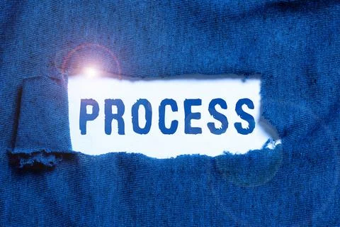 Writing displaying text Process. Concept meaning series of progressive Stock Photos