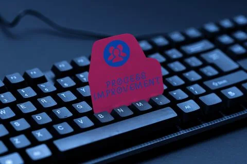 Writing displaying text Process Improvement. Concept meaning Optimization Meet Foto stock