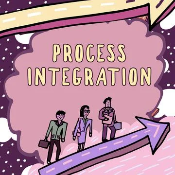 Writing displaying text Process Integration. Conceptual photo Connectivity of Stock Illustration