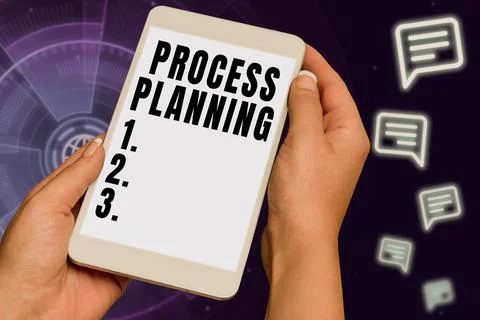 Writing displaying text Process Planning. Business approach the development of Stock Photos
