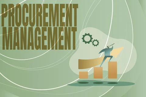 Writing displaying text Procurement Management. Business showcase buying Goods Stock Illustration