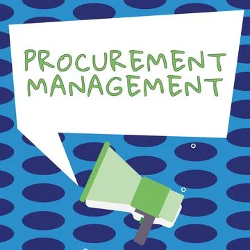 Writing displaying text Procurement Management. Conceptual photo buying Goods Stock Illustration