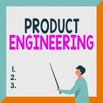 Writing displaying text Product Engineering. Internet Concept process of Illustrazione stock