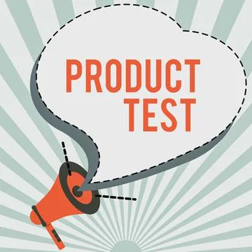 Writing displaying text Product Test. Business overview process of measuring the Stock Illustration