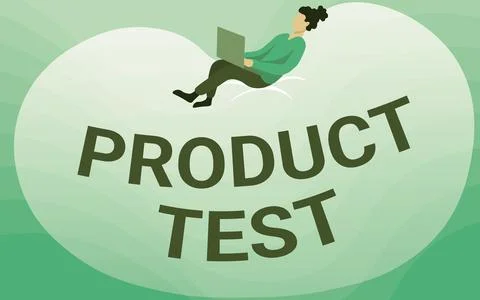 Writing displaying text Product Test. Business idea process of measuring the Stock Illustration