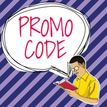 Writing displaying text Promo Code. Business showcase digital numbers that give Stock Illustration