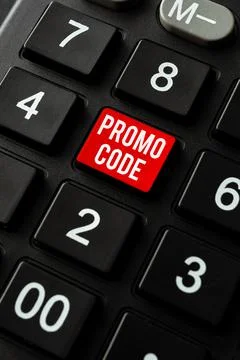 Writing displaying text Promo Code. Business idea letters or numbers that allows Foto stock