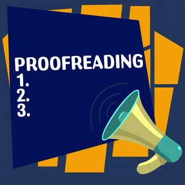 Writing displaying text Proofreading. Conceptual photo act of reading and イラスト素材