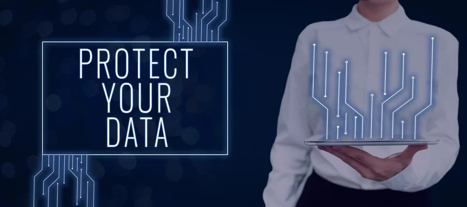 Writing displaying text Protect Your Data. Internet Concept cyber security safe Stock Photos