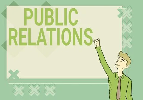 Writing displaying text Public Relations. Business concept practice managing Illustrazione stock