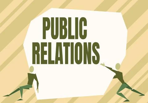 Writing displaying text Public Relations. Word for practice managing spread of Stock Illustration