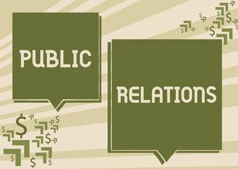 Writing displaying text Public Relations. Business concept practice managing Illustrazione stock