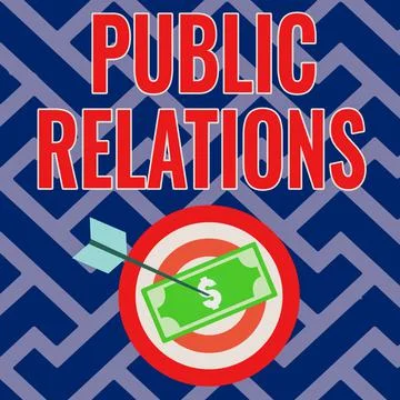 Writing displaying text Public Relations. Concept meaning practice managing Illustrazione stock