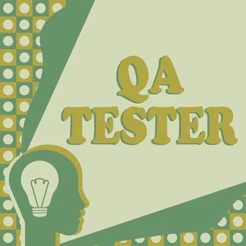 Writing displaying text Qa Tester. Business approach Quality assurance of an on Stock Illustration