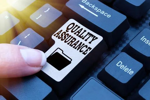 Writing displaying text Quality Assurance. Internet Concept Ensures a certain Stock Photos