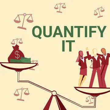 Writing displaying text Quantify It. Business idea Measure the size or amount of Ilustração Stock