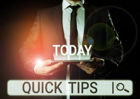 Writing displaying text Quick Tips. Business showcase small but particularly Stock Photos
