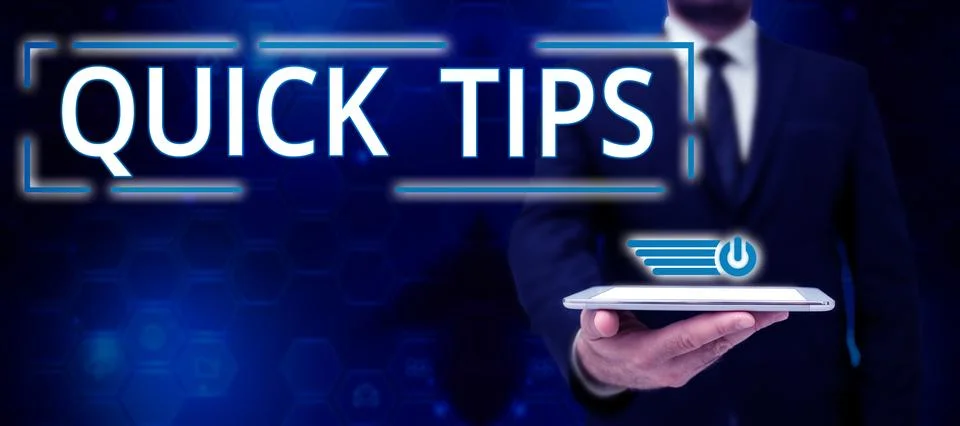Writing displaying text Quick Tips. Business approach small but particularly Stock Photos