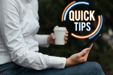 Writing displaying text Quick Tips. Business overview small but particularly Stock Photos