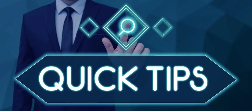Writing displaying text Quick Tips. Business showcase small but particularly Stock Photos