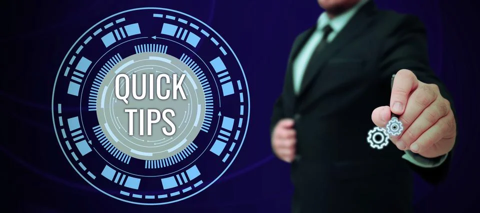Writing displaying text Quick Tips. Internet Concept small but particularly Stock Photos