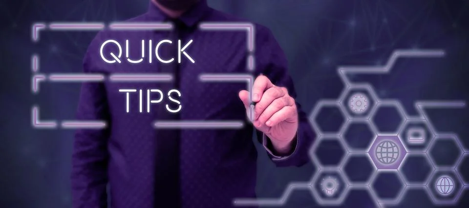 Writing displaying text Quick Tips. Internet Concept small but particularly Stock Photos