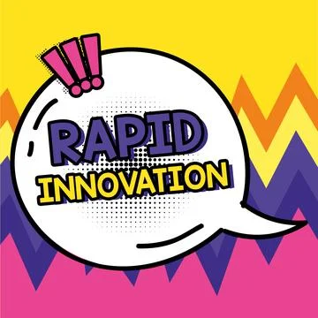 Writing displaying text Rapid Innovation. Business showcase characteristic of a Illustration