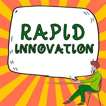 Writing displaying text Rapid Innovation. Business concept characteristic of a Illustration