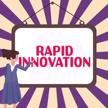 Writing displaying text Rapid Innovation. Business showcase characteristic of a Illustration
