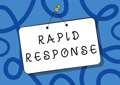 Writing displaying text Rapid Response. Conceptual photo Medical emergency team Stock Illustration