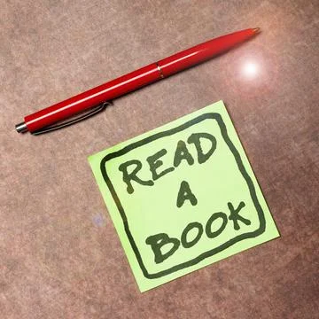 Writing displaying text Read A Book. Business approach Enjoy literature Stock Photos