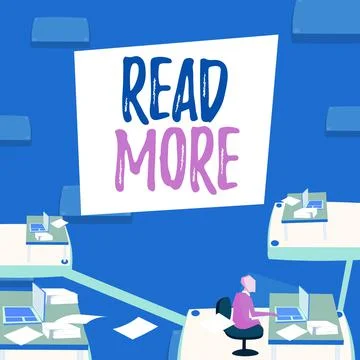 Writing displaying text Read More. Business concept Provide more time or Stock Illustration