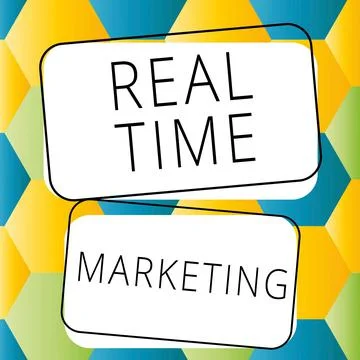 Writing displaying text Real Time Marketing. Business showcase business strategy 스톡 일러스트