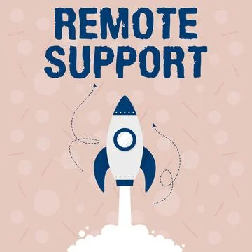Writing displaying text Remote Support. Business approach type of secure service Stock Illustration
