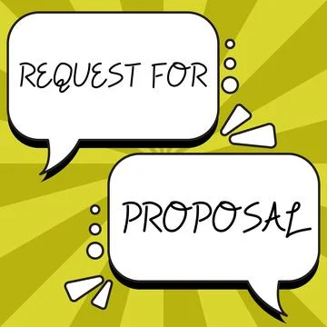 Writing displaying text Request For Proposal. Conceptual photo document contains Illustrazione stock
