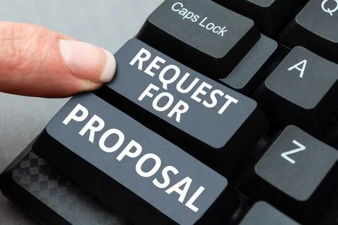 Writing displaying text Request For Proposal. Word Written on document contains Stock Photos