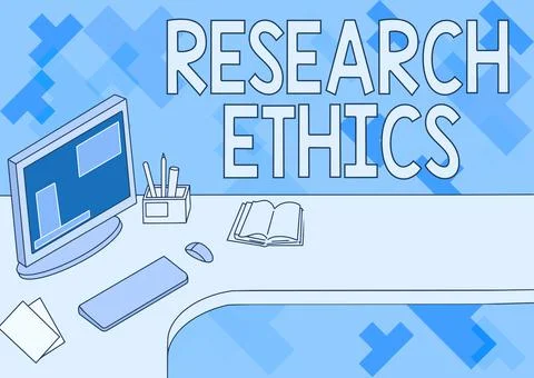 Writing displaying text Research Ethics. Conceptual photo interested in the Ilustração Stock