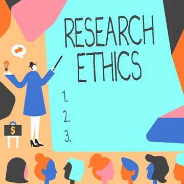 Writing displaying text Research Ethics. Business showcase interested in the Ilustração Stock