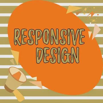 Writing displaying text Responsive Design. Word Written on approach to page Ilustração Stock